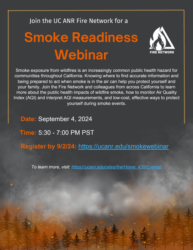 2024 Smoke Readiness Webinar Hosted by UCANR Fire Network