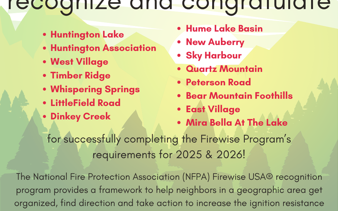 Celebrating Fresno County’s Newest Firewise USA® Communities